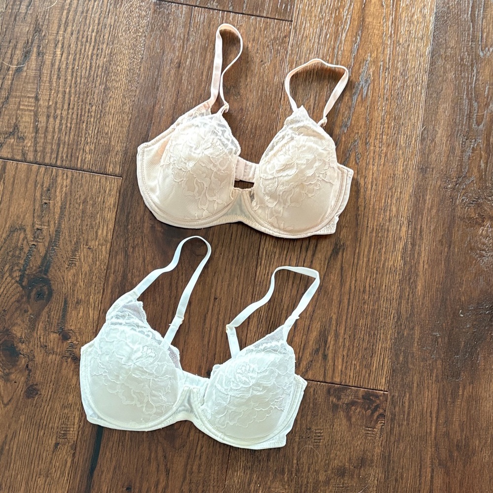 Natori Flora Lace Contour Underwire Bra - White ONLY - Size 30 DD